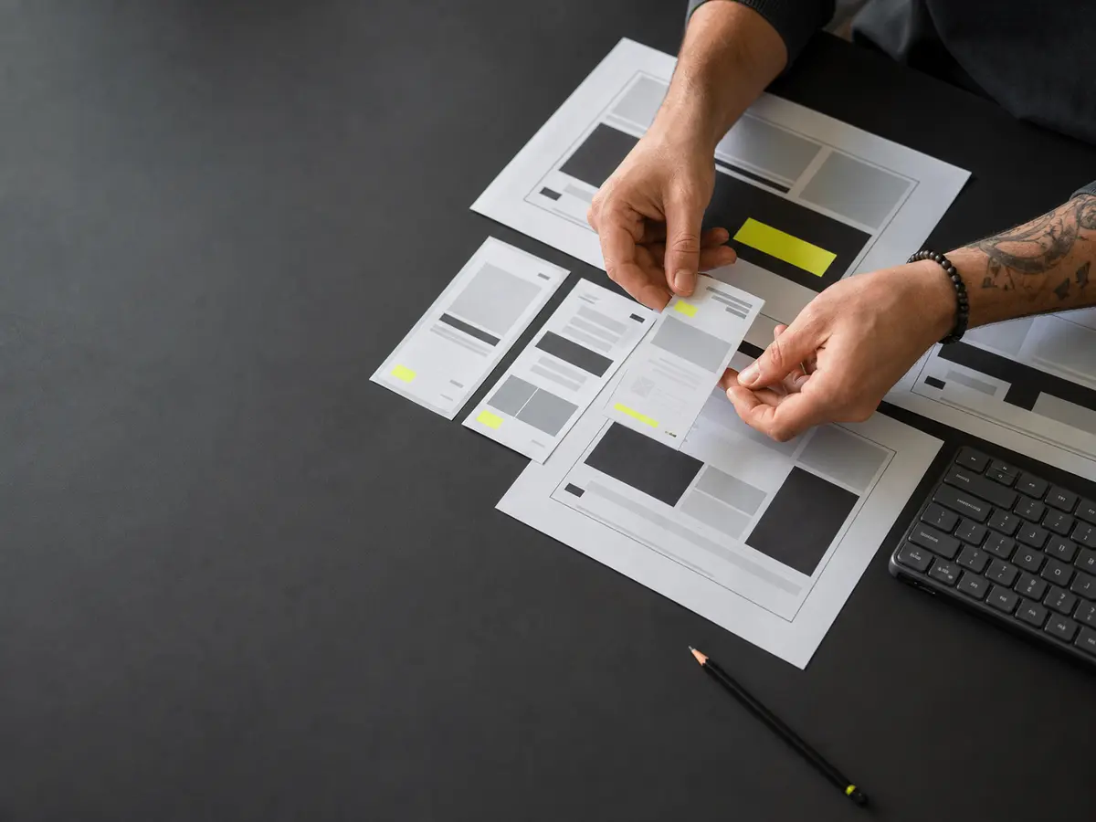 Processo de organização de layouts para sites