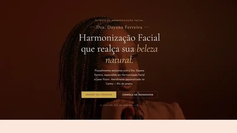 Landing page da Dra. Dayana Ferreira