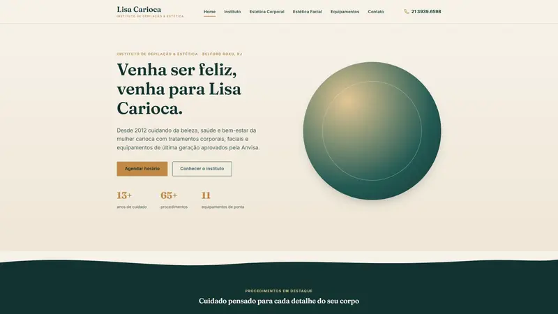 Site do Instituto Lisa Carioca