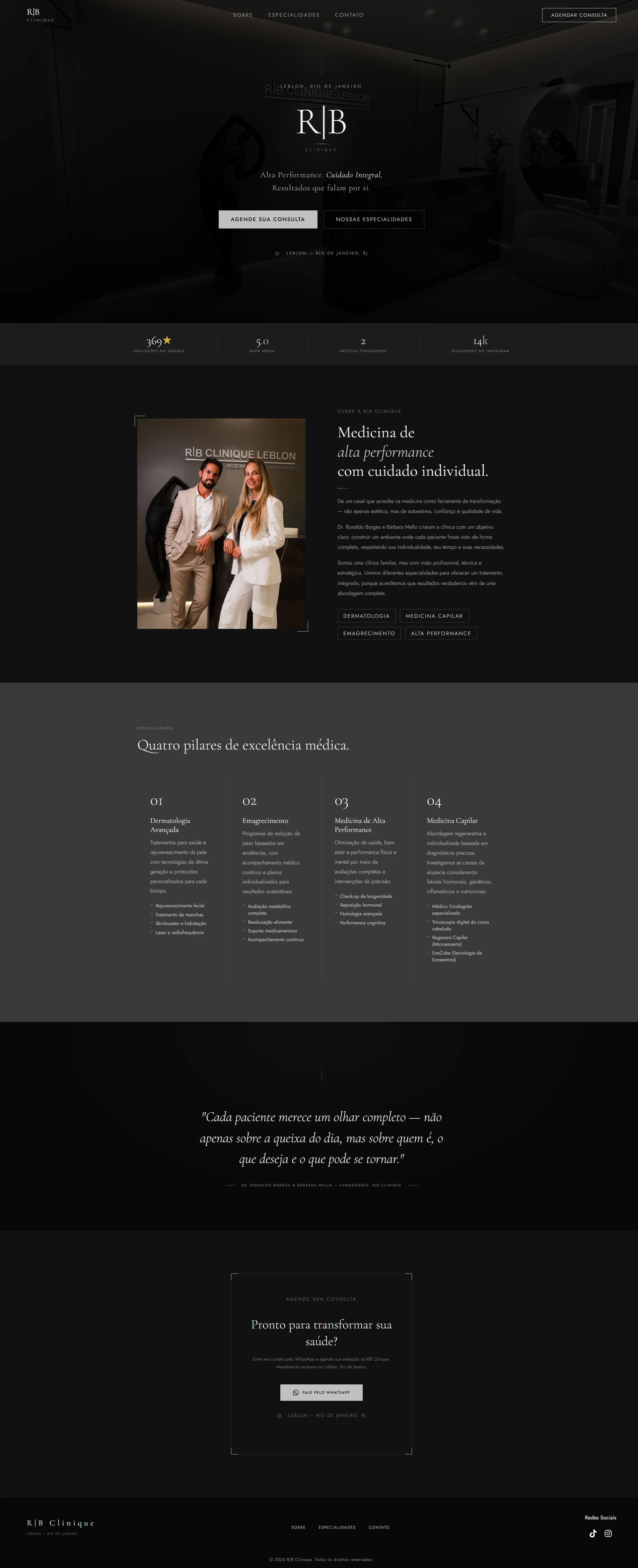 Print do site RLB Clinique